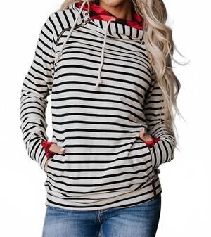 NEW AMPERSAND AVE doublehood sweatshirt in feeling festive